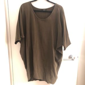 Aritzia Babaton silk hunter green dress size small